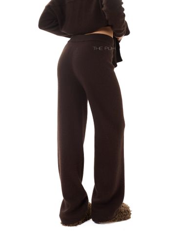 Шоколадный кашемировый костюм свободного кроя