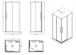 Кабина душевая Esbano (Эсбано) ESM-129CKR L, с низким поддоном, 120х90х215
