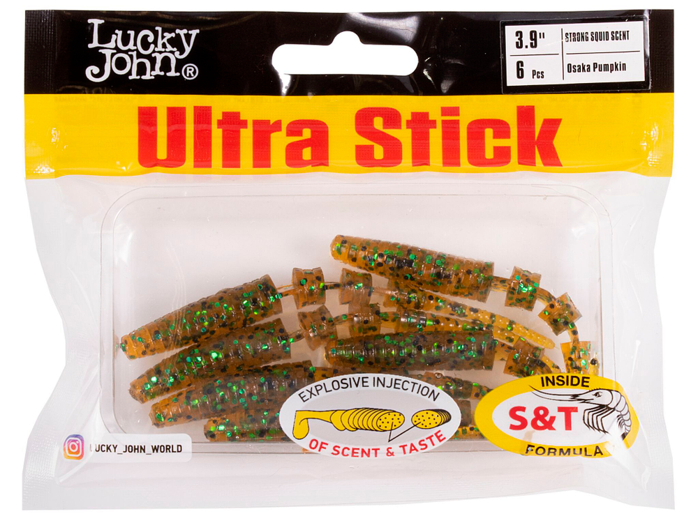 Мягкая съедобная приманка LJ Pro Series Ultra  Stick 3.9 in (100 мм), цвет PA19, 6 шт