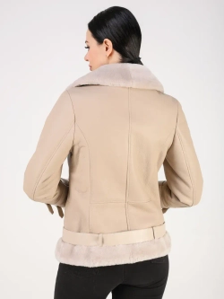 Дубленка зимняя натуральная короткая авиатор