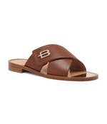 Кожаные шлепанцы Baldinini - коричневый(D4E524P1NAPP)