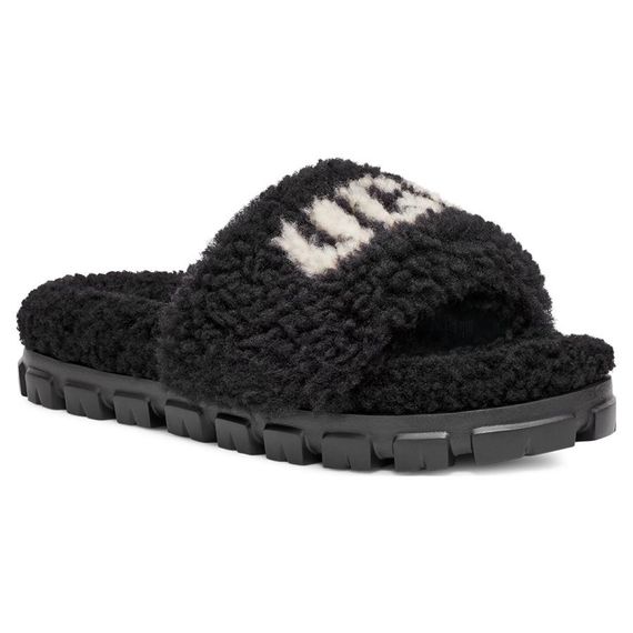 Ugg Letter Print Slide 'Black'