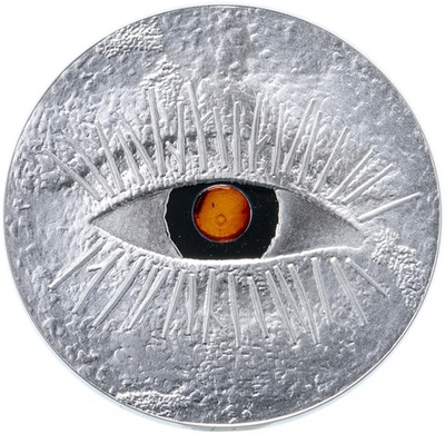 ЛАТВИЯ, 2010, 1 ЛАТ [СЕРЕБРО] [ЯНТАРЬ]