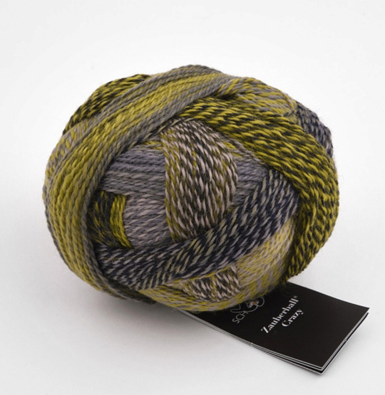 Пряжа Crazy Zauberball (2204/Зеленая неделя), 420м/100гр