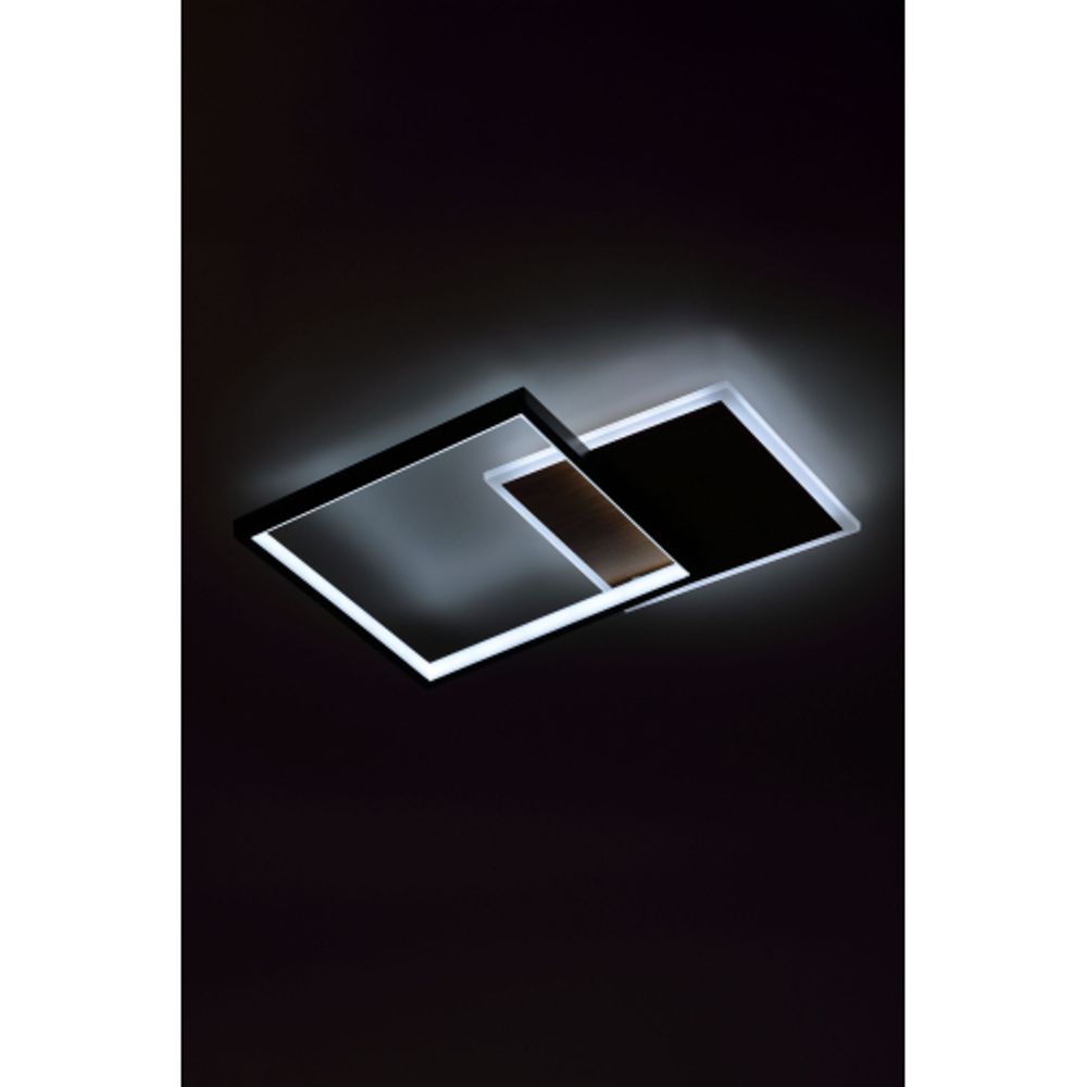 Светильник потолочный светодиодный ЭРА Модерн Ferre CLL-1-60-RC BK+Wood с ДУ 3K-6,5К черный-дерево