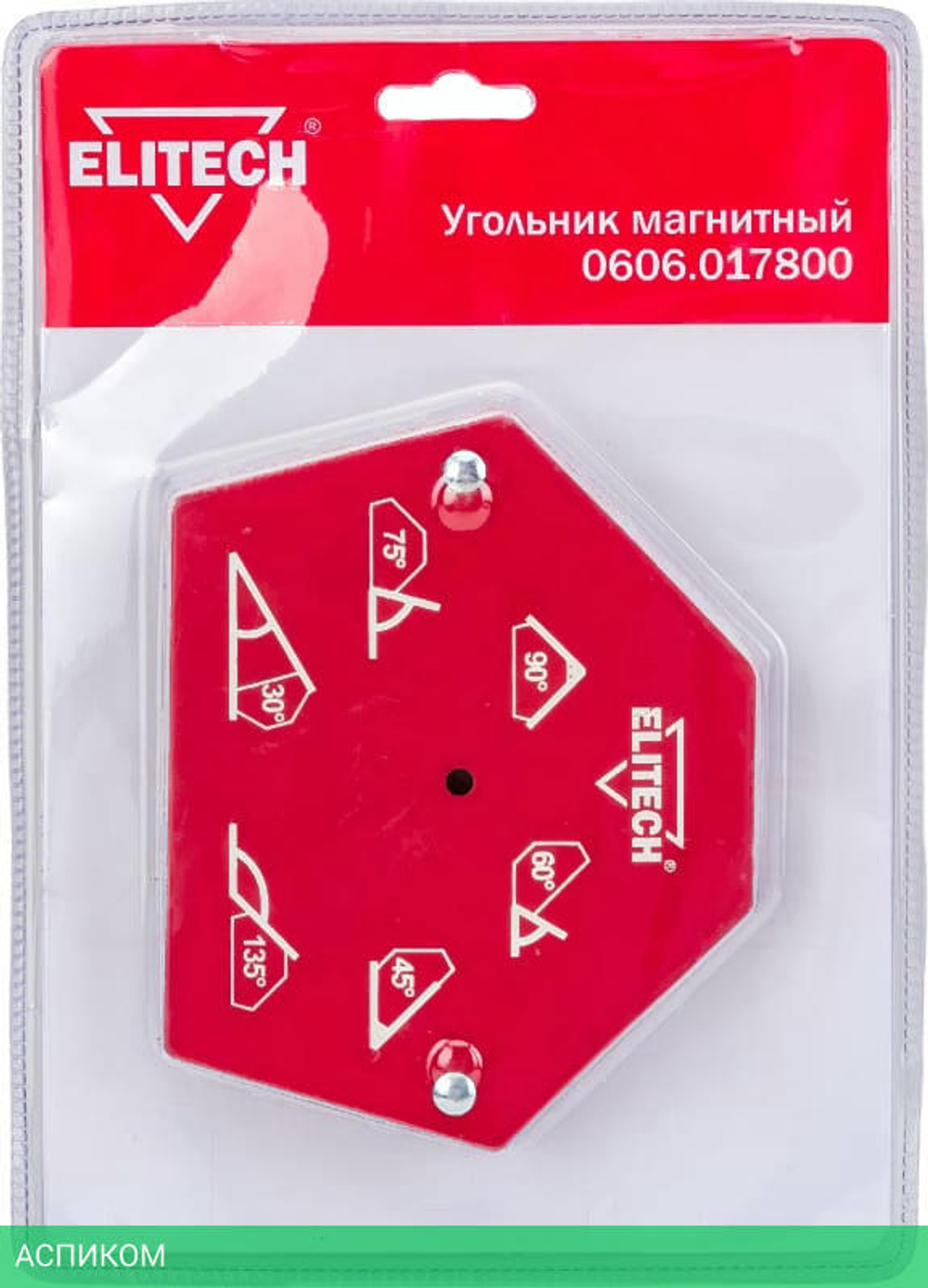 Магнитный угольник для сварки Elitech 0606.017800