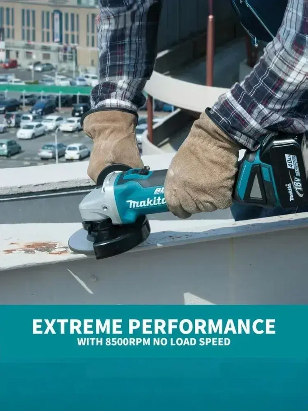 DGA504 18 В LXT Бесщеточная аккумуляторная 125-миллиметровая угловая шлифовальная машина с ползунковым переключателем