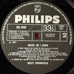 Dusty Springfield ‎– Where Am I Going (Англия 1967г.)