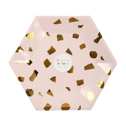 Тарелки маленькие "Pink Terazzo" 8 шт.