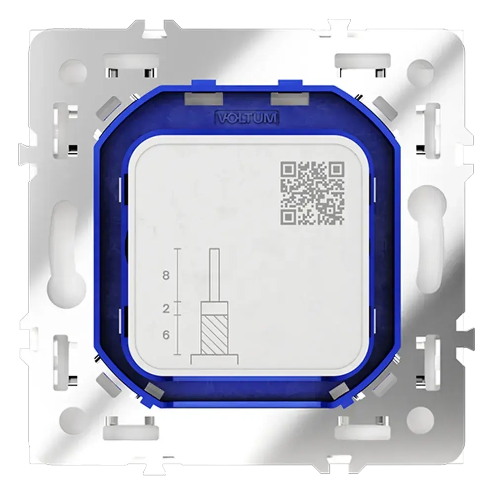 Розетка телевизионная встраиваемая VOLTUM S70 оконечная TV+SAT, (белый глянцевый)