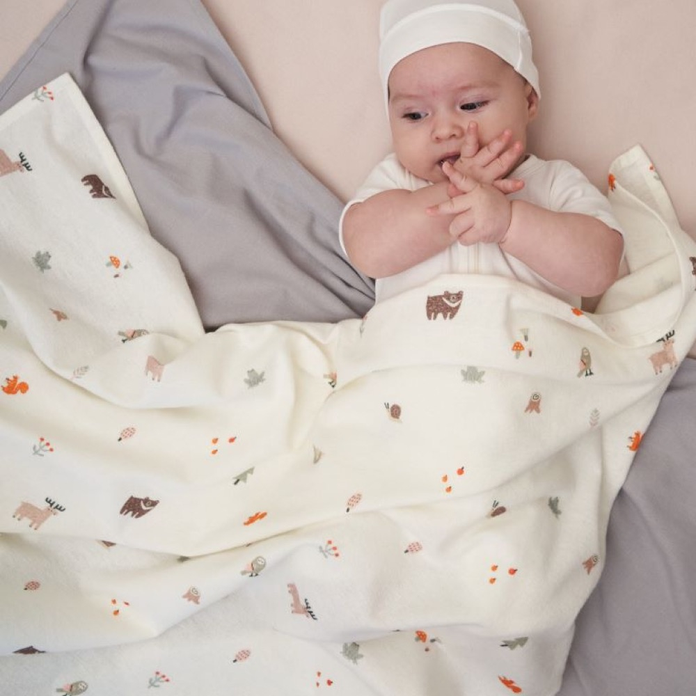 Пелёнка фланелевая BUBA KIDS, Заповедный лес, 95х115