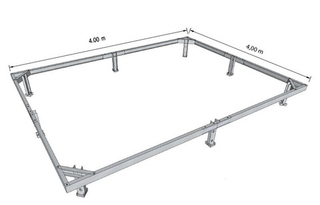Фундамент металлический для теплицы Простор (4,00 м.)