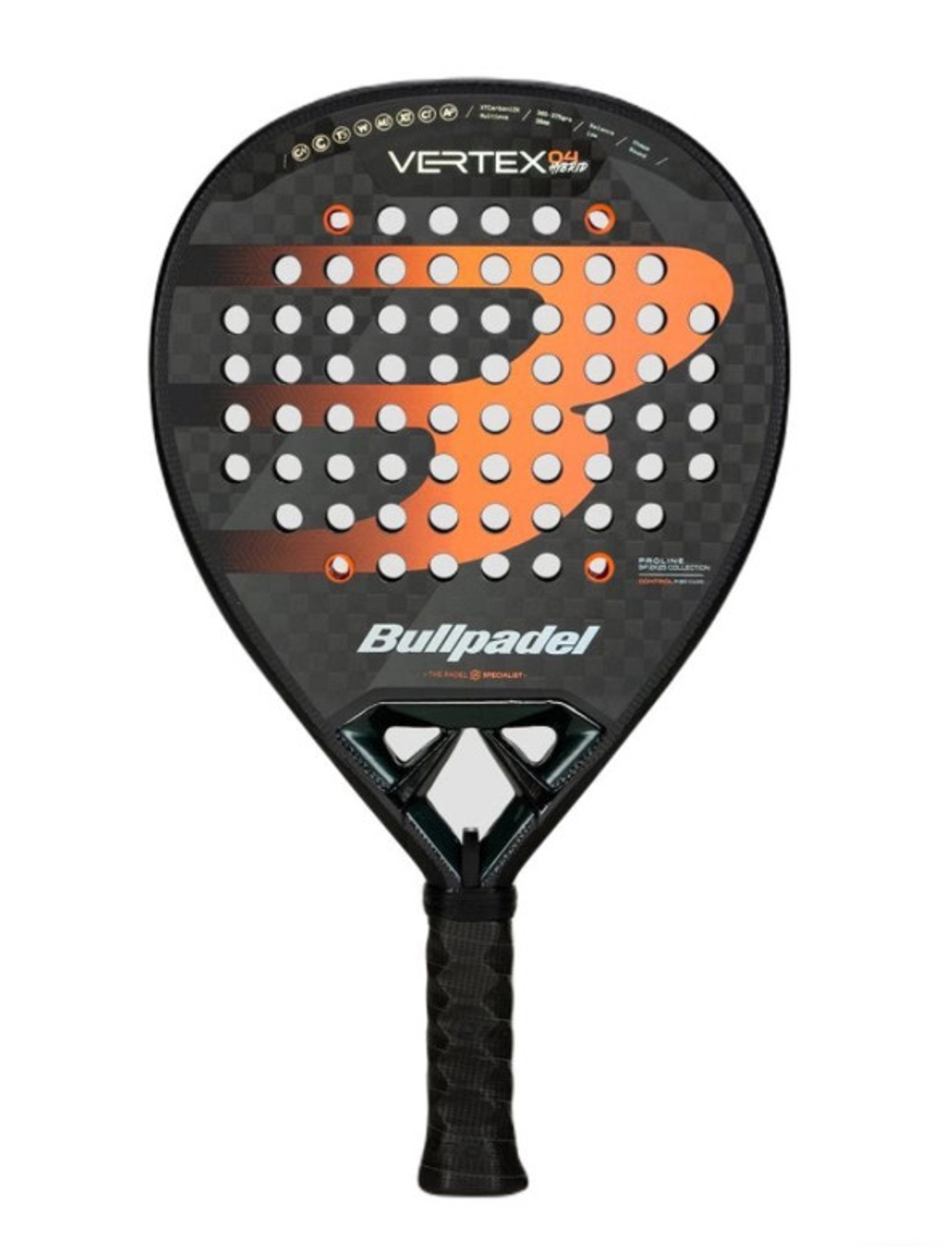 BULLPADEL, PALA VERTEX 04 HYBRID, 360 - 370g, Padel Racket