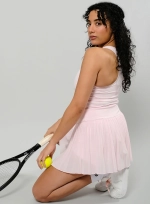 Юбка RS Court Pleated Skirt Light Pink/White (232W601906/000)