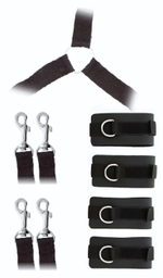 Комплект наручников и поножей LUXURIOUS BED RESTRAINT CUFF SET (Цвет: черный)