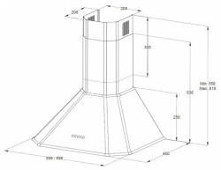 Каминная вытяжка Korting KHC 6839 X