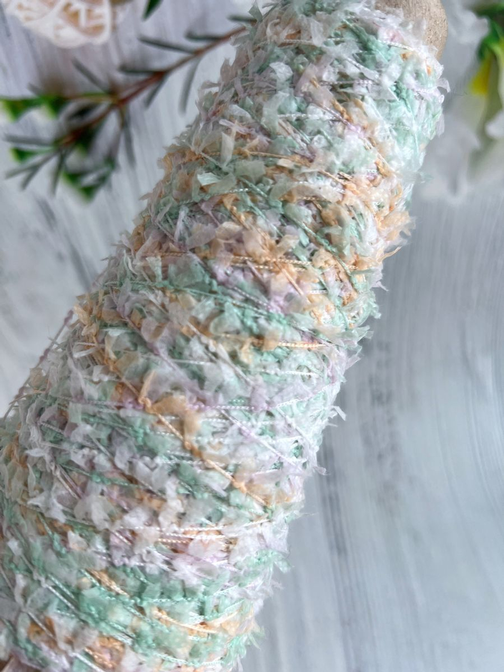 пряжа для вязания травка пушистая реснички