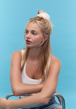 STRADIVARIUS Набор из 2 плиссированных резинок для волос, черный