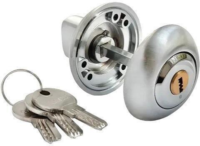 Завертка с ключевым цилиндром MH-CYL хром матовый/хром