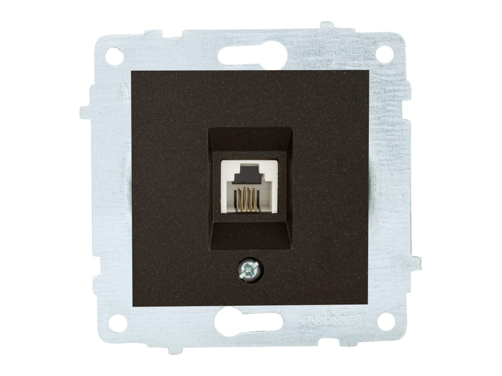 Розетка компьютерная OVIVO черный металлик 600-000317-221