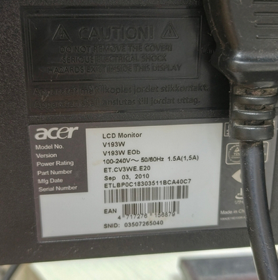 Монитор Acer V193W