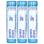 Boiron, Ignatia Amara, средство для снятия эмоционального стресса, гранулы Meltaway, 30C, 3 тюбика, 80 гранул в каждом