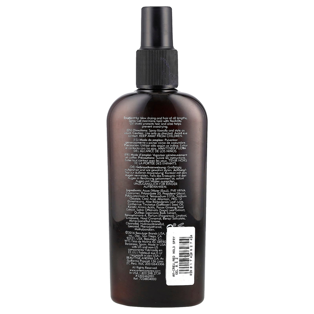 American Crew, Гель-спрей средней фиксации, 250 мл (8,4 жидк. унц.)