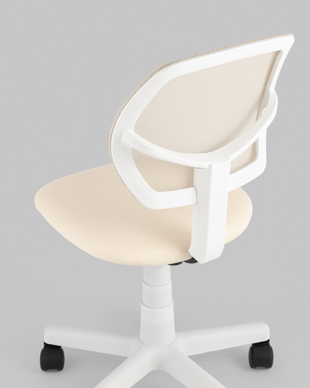 Кресло компьютерное детское ЛОЛО бежевый пластик белый