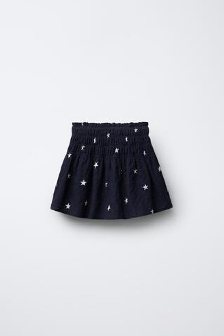 ZARA ЮБКА-ШОРТЫ С ПРИНТОМ «ЗВЕЗДЫ», МОРСКОЙ СИНИЙ