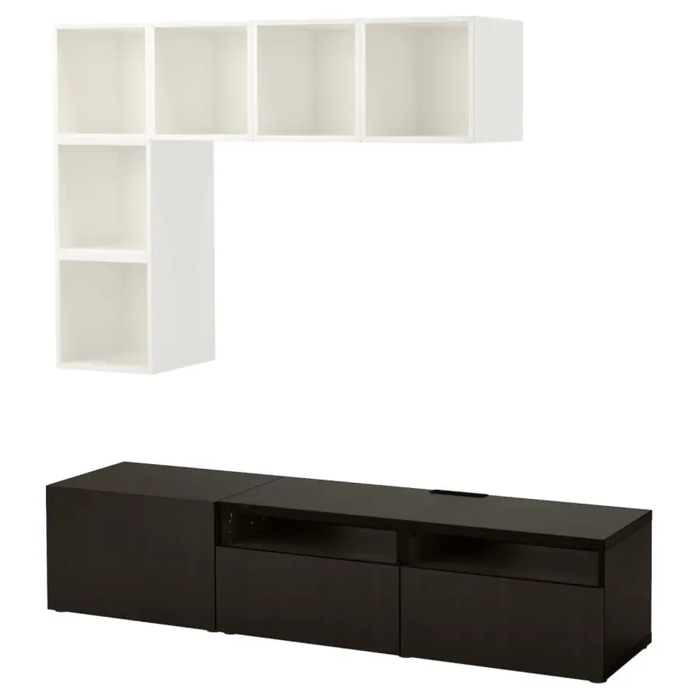 Комплект мебели д/гостиной  - IKEA BESTÅ/EKET, 180x40x170 см, белый, БЕСТО\ЭКЕТ ИКЕА