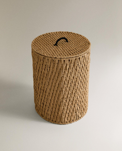 Zara Home Корзина из нержавеющей стали, цвет бежевый, 46 см