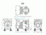 Поршневой полугерметичный компрессор Copeland DKM-50 низкотемпературный