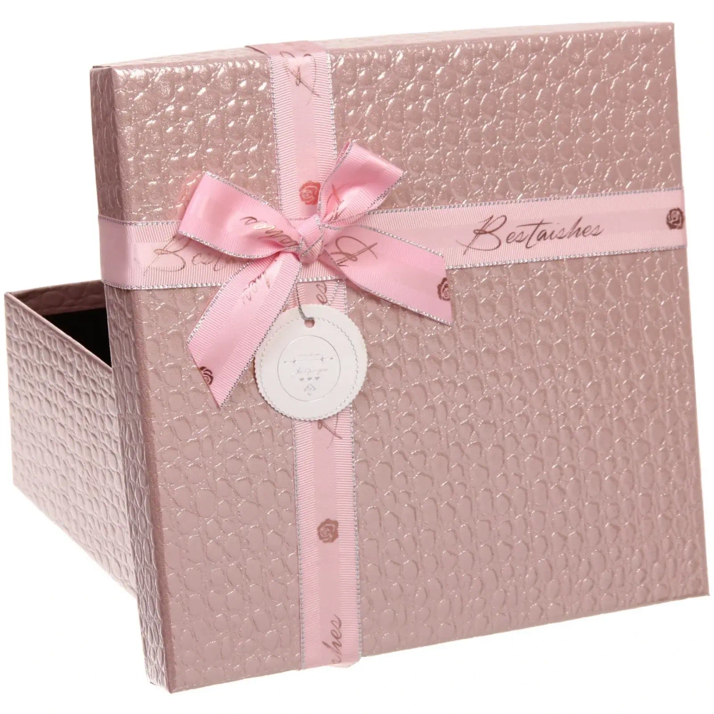 Коробка подарочная «Текстура» 24*24*10 см, розовый