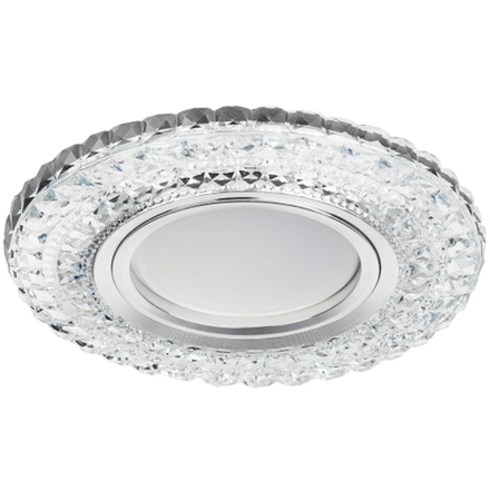 Светильник встраиваемый cо светодиодной подсветкой ЭРА DK LD3 SL/WH под лампу MR16 GU5.3 прозрачный