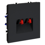 Розетка акустическая встраиваемая VOLTUM S70 4-местная, (графит)