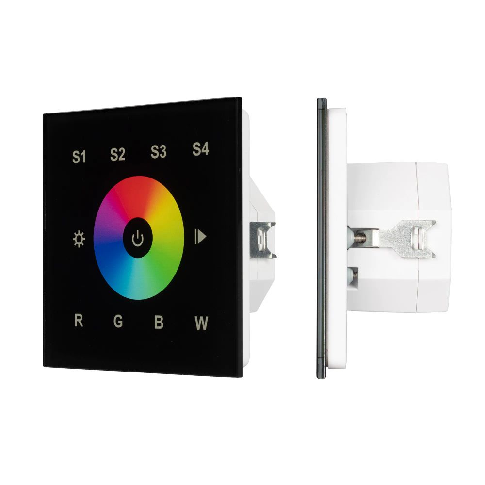 INTELLIGENT ARLIGHT Сенсорная панель DALI-901-11-1G-4SC-RGBW-DT8-IN Black (BUS/230V) (IARL, IP20 Пластик, 3 года) 037199