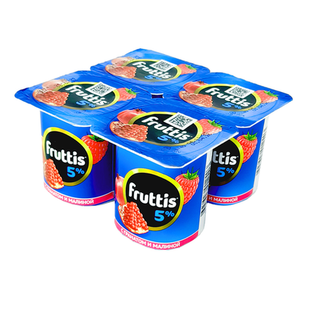 Йогурт Fruttis с гранатом и малиной 5% 115 гр