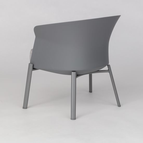 Кресло Wally Plastic серое | Купить в StoreForHome.ru