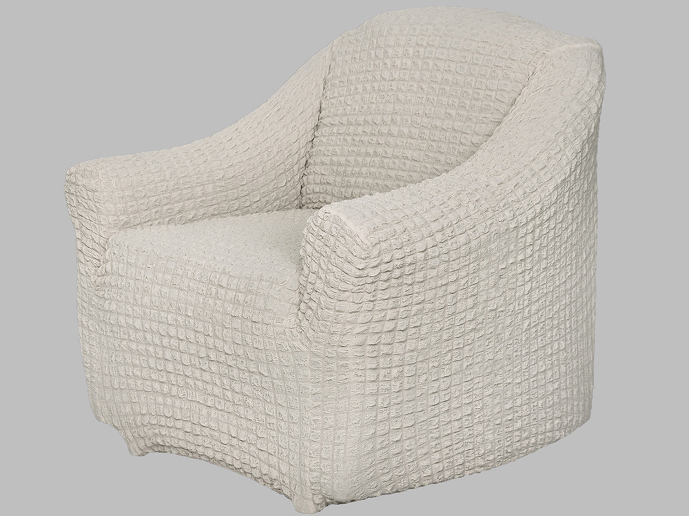 Чехол на кресло без оборки Модерн, цвет Кремовый