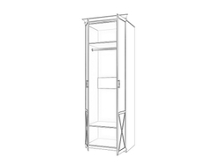 Бэль Шкаф двухдверный Слоновая кость