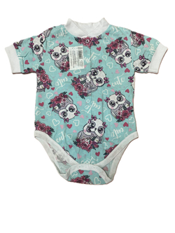 Боди короткий рукав на кнопках из кулирки (100% хлопок) на рост 86 см