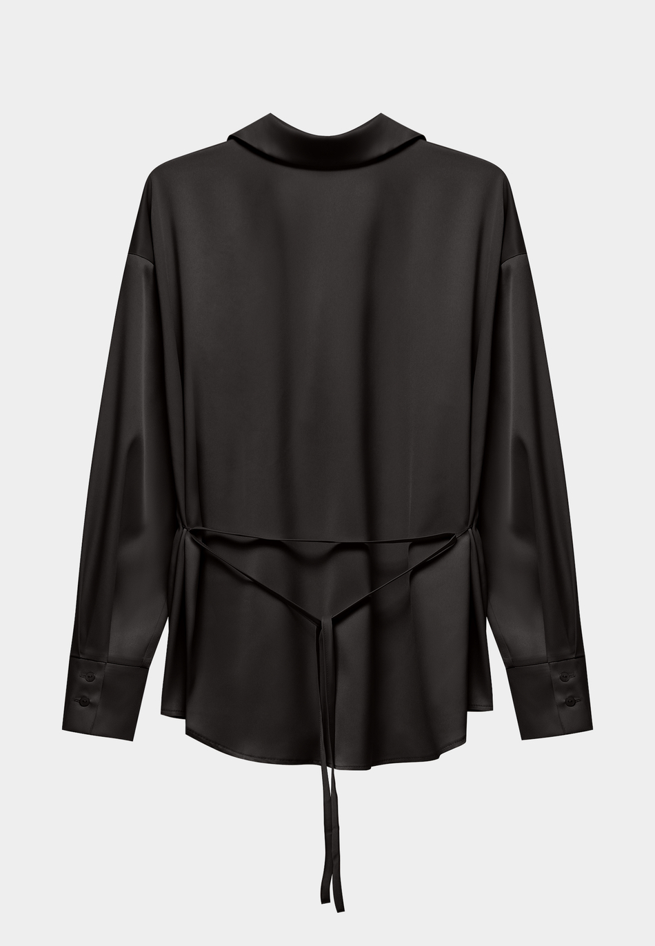 Рубашка из сатина с завязками