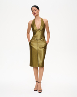 Платье миди из денима