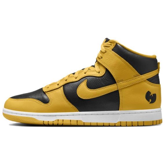 Кроссовки NIKE Dunk High для скейтбординга, высокие Желтые черные кроссовки