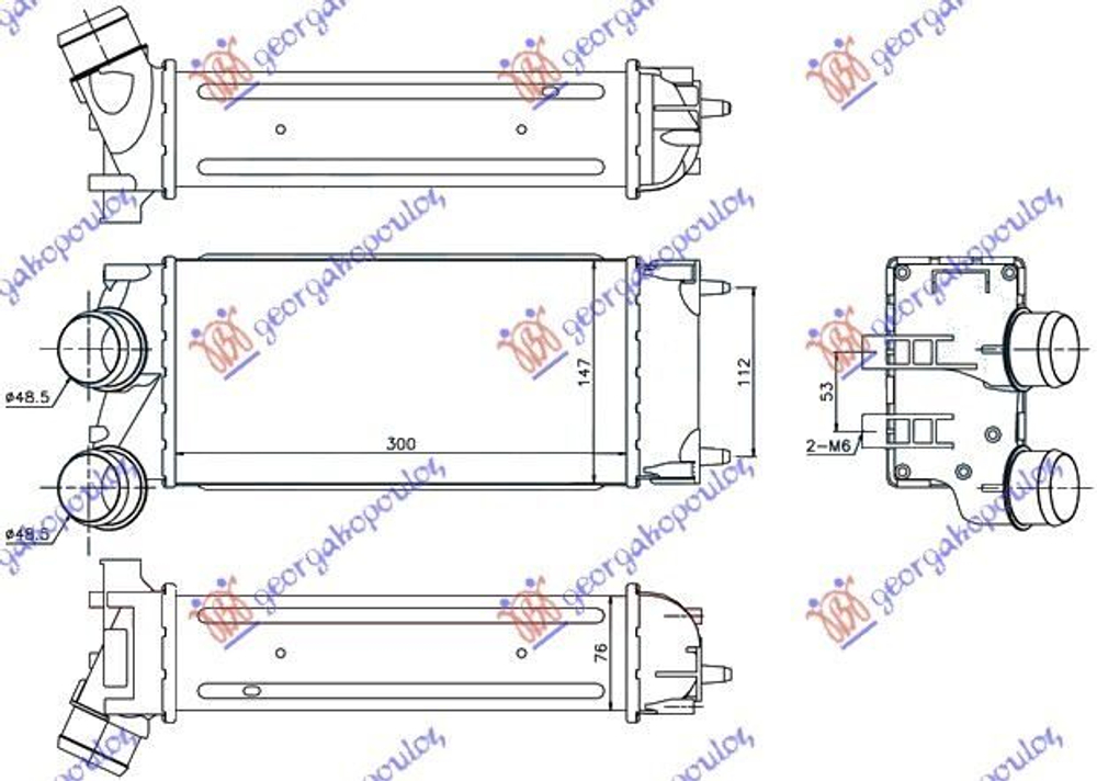 GBG - 020706200-GBG - Intercooler, charger