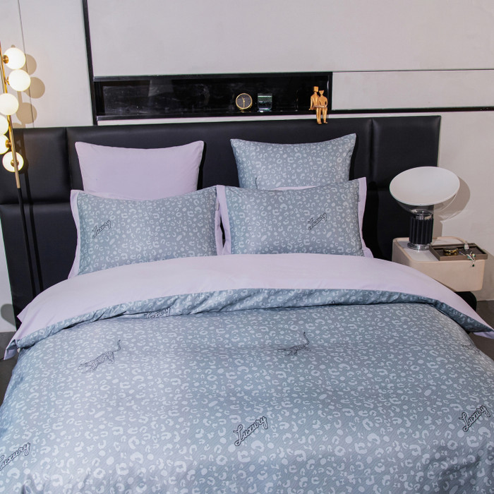 Комплект постельного белья на резинке Сатин MS «Облачное утро»