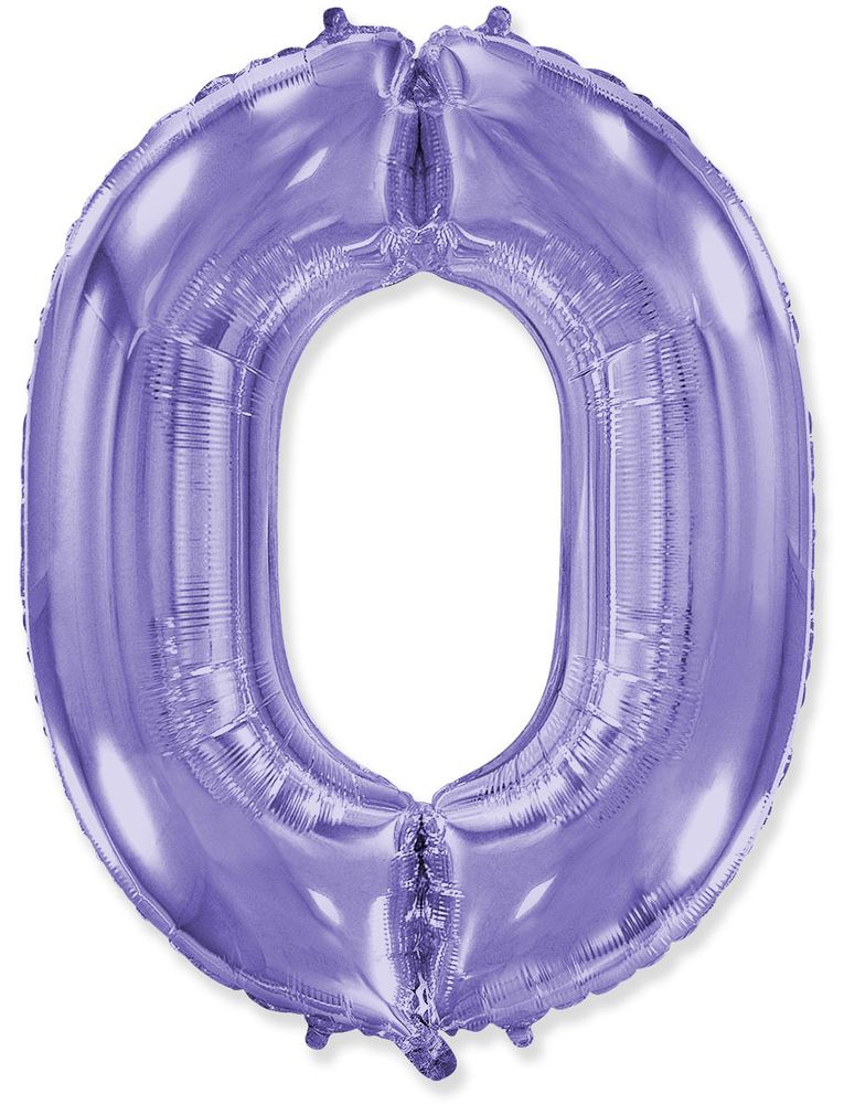 FM (40&#39;&#39;/102 см) Цифра, 0, Сиреневый, 1 шт. в уп.