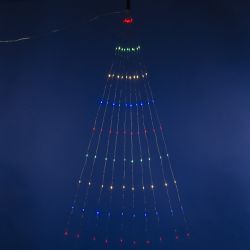 ULD-E0120-120-STA MULTI IP44 Гирлянда светодиодная Лучи росы. 1.2м. 10 нитей. 120 светодиодов. Разноцветный свет. Провод прозрачный. ТМ Uniel
