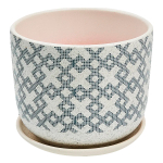 Горшок керамический Кросс белый бук d18,7 h15,6 v2,9