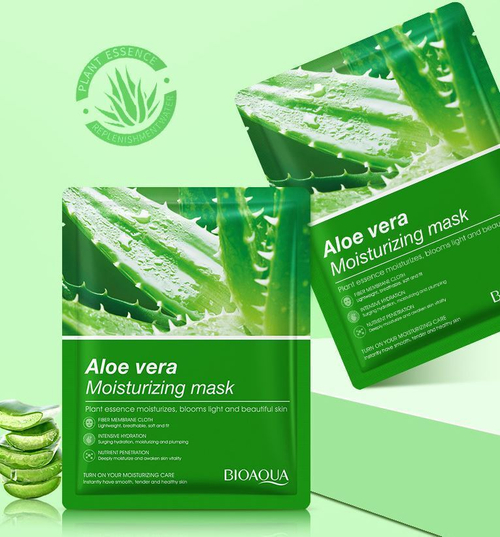Увлажняющая маска для лица с экстрактом алоэ, 25 гр. Витаминный коктейль.